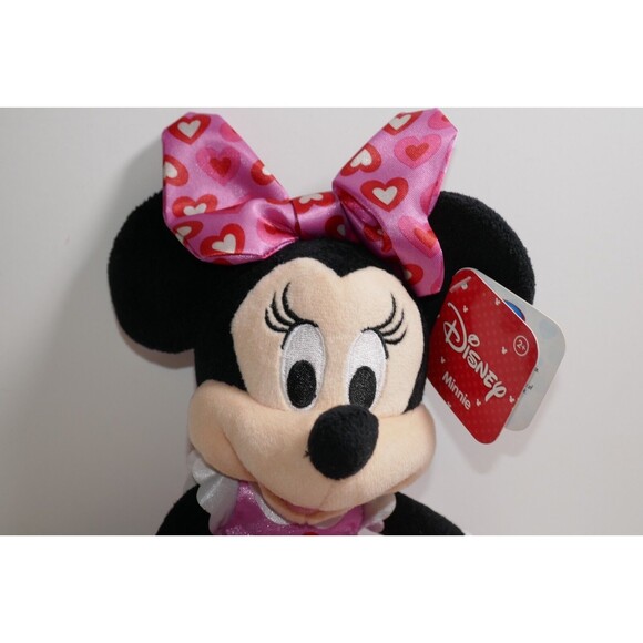 Just Play Disney Minnie Mouse Pink Red Hearts 9" Plush Stuffed Animal w/Tags - Picture 2 of 6